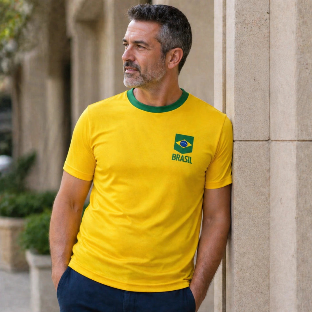 Camisa do Brasil Masculina Torcedor – Seleção Amarela Copa do Mundo
