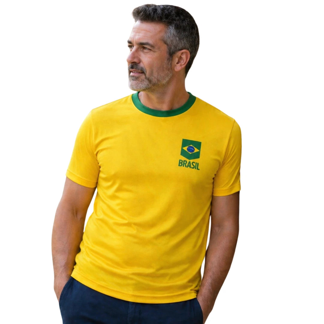 Camisa do Brasil Masculina Torcedor – Seleção Amarela Copa do Mundo