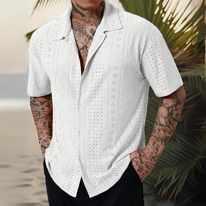 Camisa Masculina Bordada - Verão 2025 Kurt