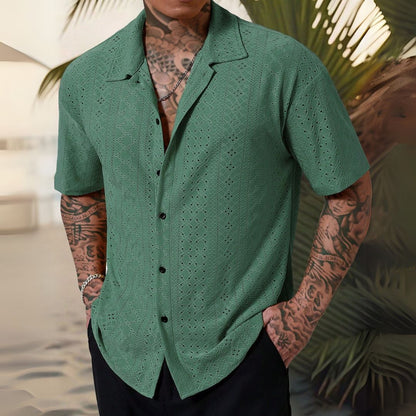 Camisa Masculina Bordada - Verão 2025 Kurt
