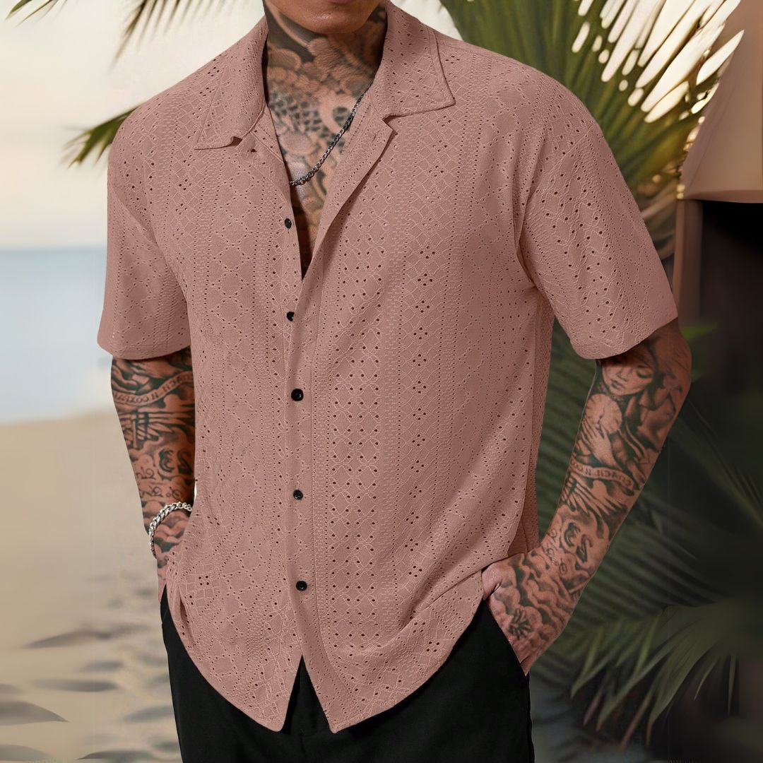 Camisa Masculina Bordada - Verao 2025 Kurt - Dom Conrado