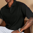 Camisa Polo Basica Masculina de Manga Curta com Gola e Design Texturizado - Dom Conrado