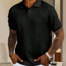 Camisa Polo Basica Masculina de Manga Curta com Gola e Design Texturizado - Dom Conrado