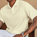 Camisa Polo Basica Masculina de Manga Curta com Gola e Design Texturizado - Dom Conrado