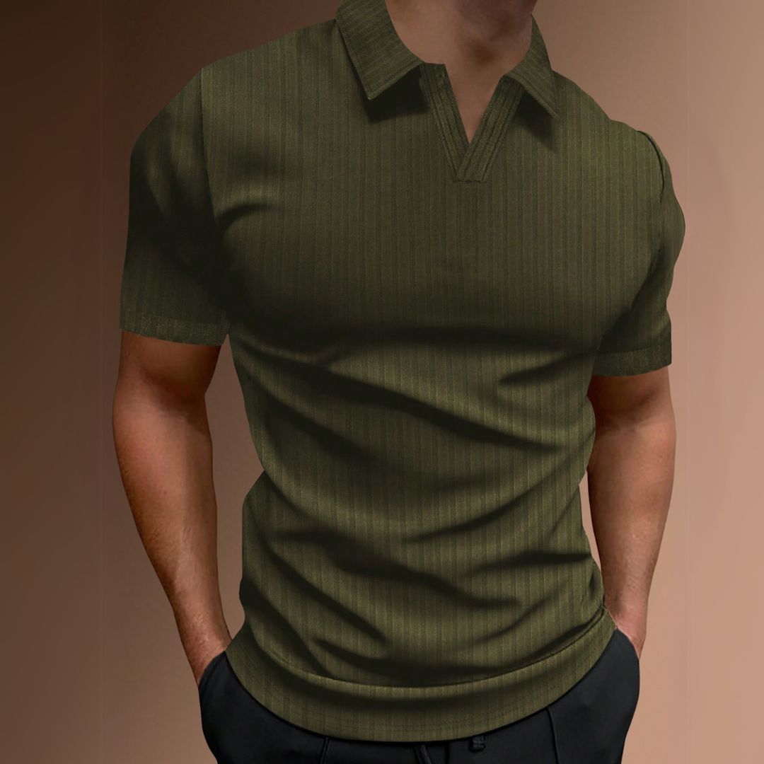 Camisa Polo Masculina Canelada de Alta Qualidade - Phillipe