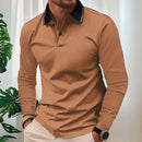 Camisa Polo Masculina de Manga Longa com Colarinho Dobravel - Dom Conrado