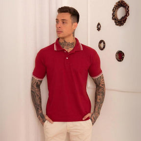 Camisa Polo com Detalhes - Tecido Premium