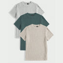 Kit com 3 Camisas Masculinas Caneladas de Alta Qualidade - Dom Conrado