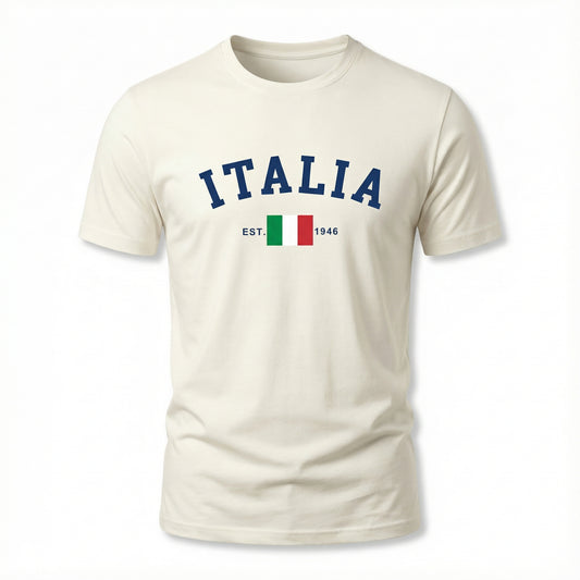 Camiseta Masculina Estampada Itália Sport - 100% Algodão - Dom Conrado