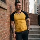 Camiseta Masculina Manga Raglan Bicolor - Modelo Denver - Dom Conrado