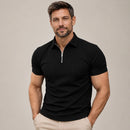 Camiseta Polo Masculina Slim Canelada com Zíper - Law