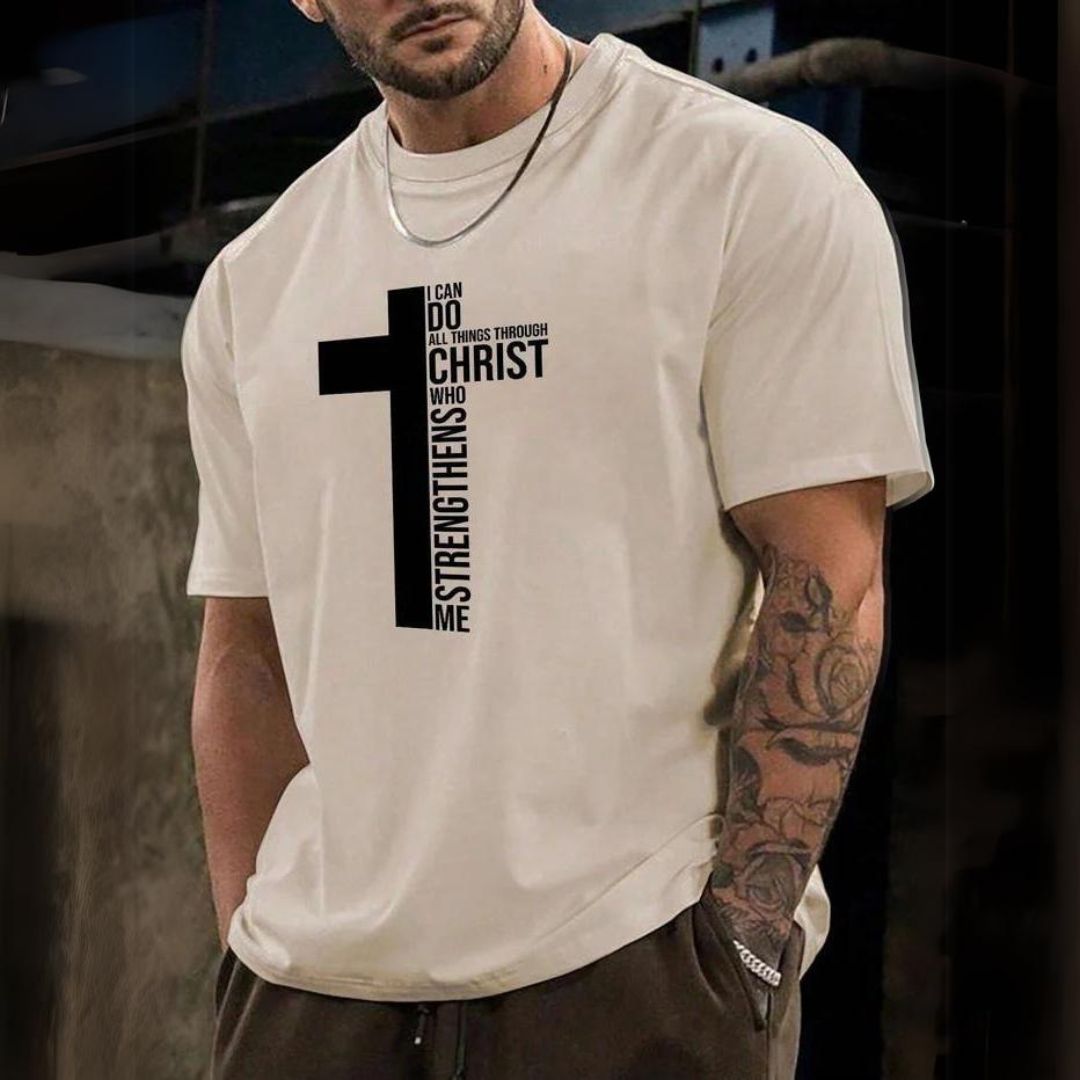 Camiseta Masculina Cruz Algodao - Dom Conrado