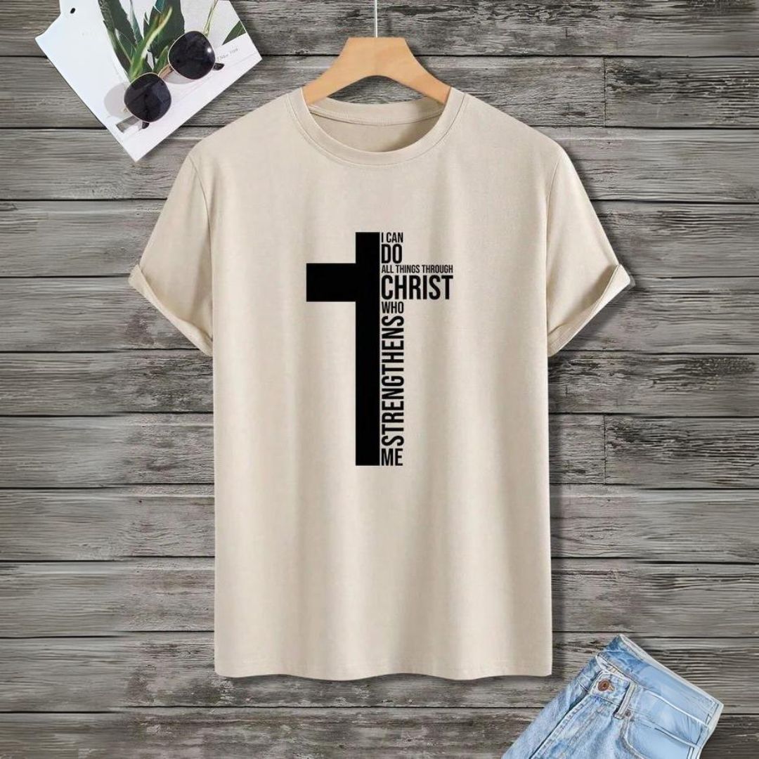 Camiseta Masculina Cruz Algodao - Dom Conrado