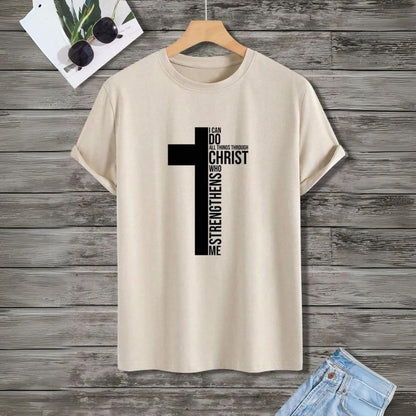 Camiseta Masculina Cruz Algodao - Dom Conrado