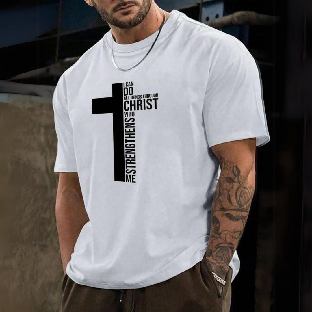 Camiseta Masculina Cruz Algodao - Dom Conrado