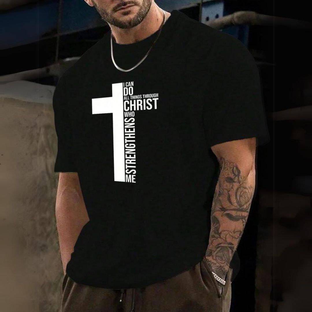 Camiseta Masculina Cruz Algodao - Dom Conrado