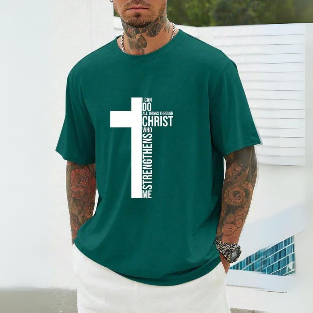 Camiseta Masculina Cruz Algodao - Dom Conrado