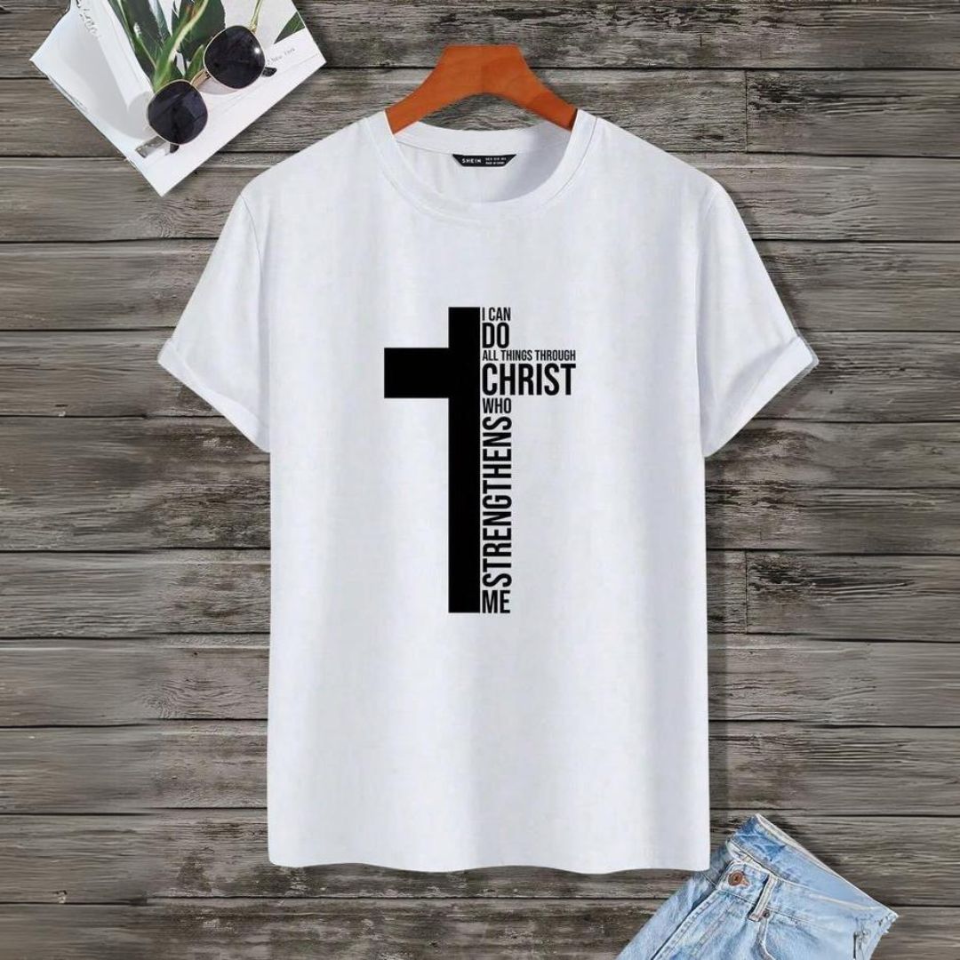 Camiseta Masculina Cruz Algodao - Dom Conrado