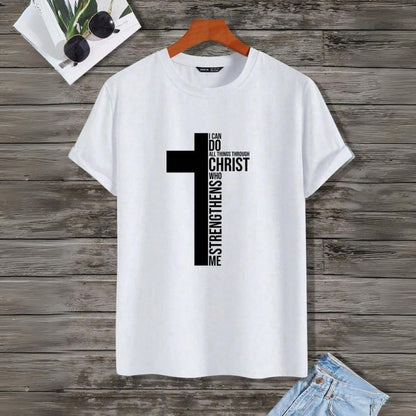 Camiseta Masculina Cruz Algodao - Dom Conrado