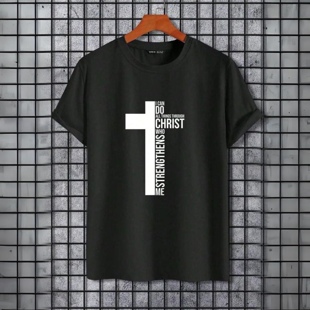 Camiseta Masculina Cruz Algodao - Dom Conrado