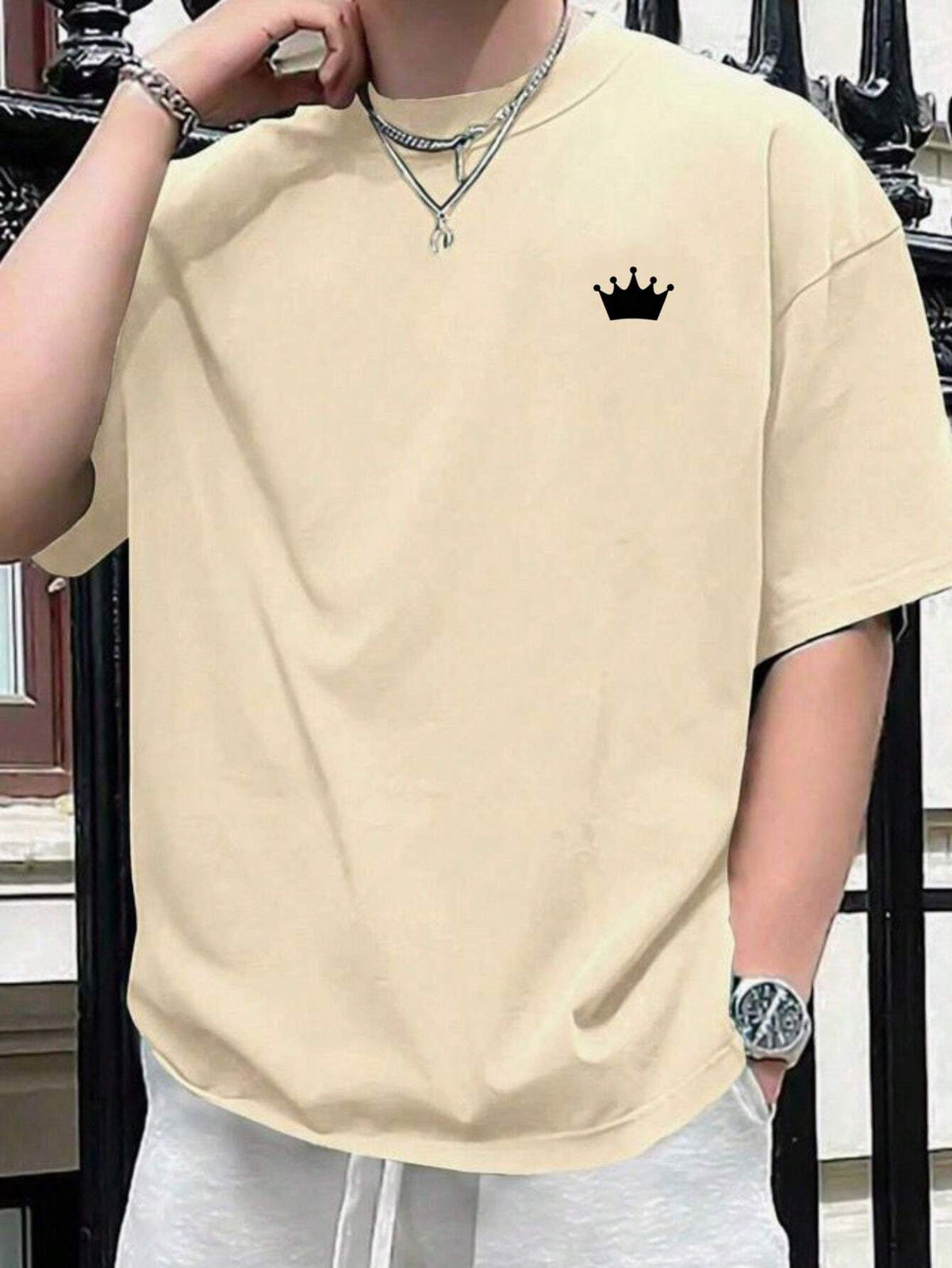 Camiseta Masculina Estampada Coroa Malha 30.1 - Dom Conrado