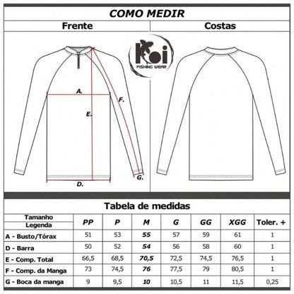 Camiseta de Pesca UV50+ Manga Longa - Dom Conrado