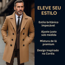 Casaco Sobretudo Masculino Marrom Lã Batida Cavil - Dom Conrado