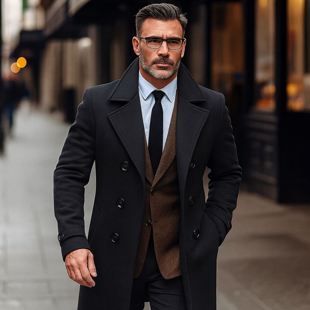 Casaco Sobretudo Masculino Preto - Cavil - Dom Conrado