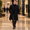 Casaco Sobretudo Masculino Preto Cavil | Elegância Clássica e Proteção no Inverno