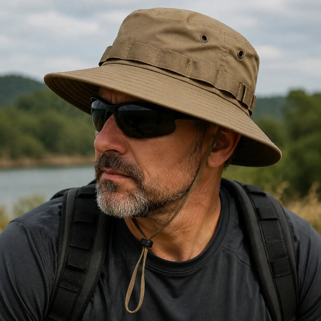 Chapéu Masculino Tático Shark para Camping, Pesca e Aventuras | Dom Conrado
