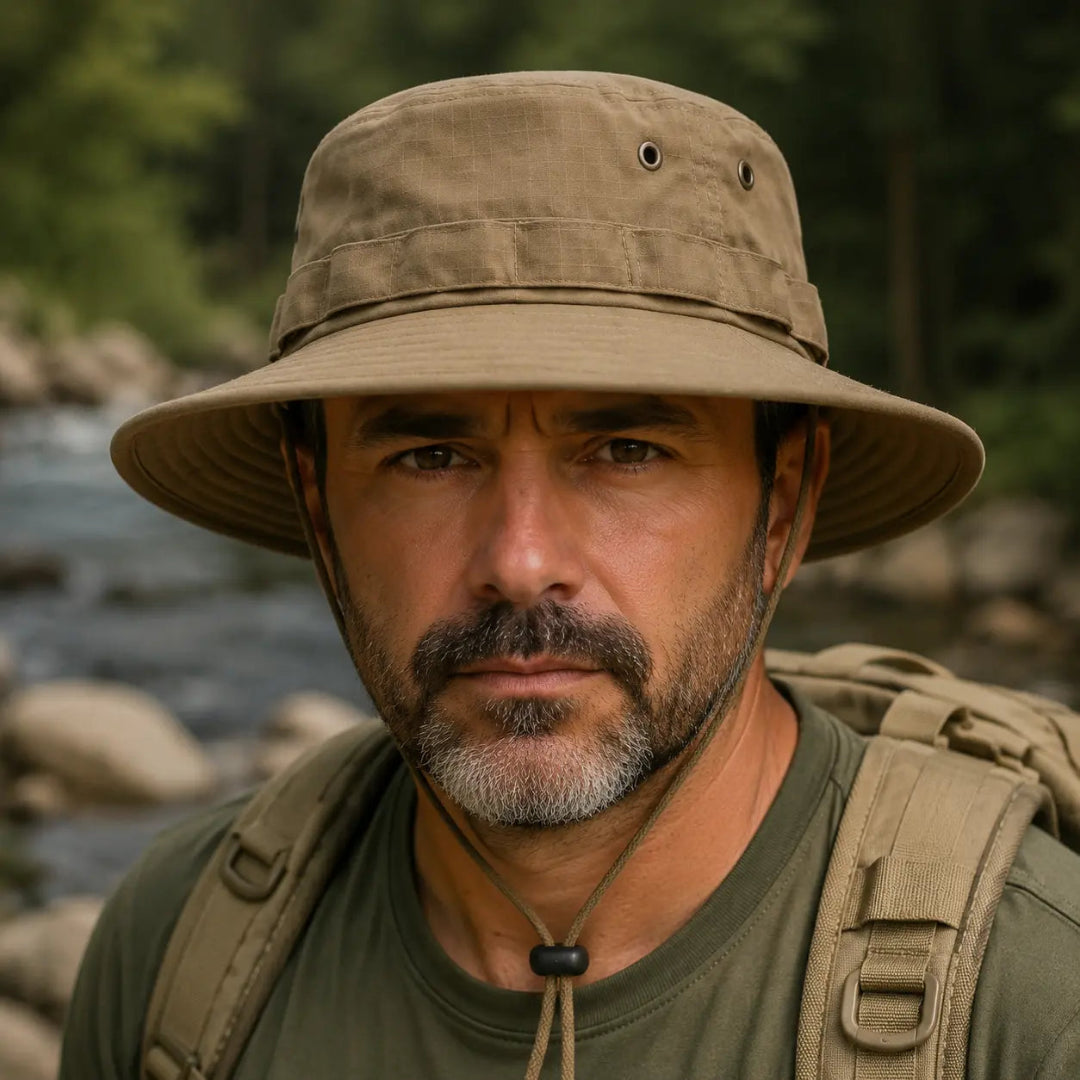 Chapéu Masculino Tático Shark para Camping, Pesca e Aventuras | Dom Conrado