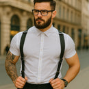 Cinto Suspensório Masculino Estilo Europeu em Couro Sintético – Bakugo - Dom Conrado