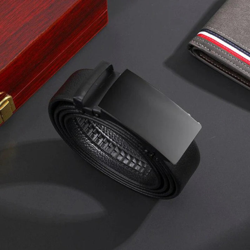 Cinto Masculino de Couro com Fivela Automática – Red Riot | Dom Conrado