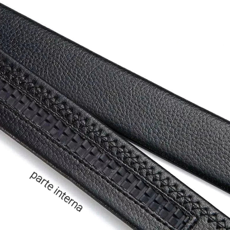 Cinto Masculino de Couro com Fivela Automática – Red Riot | Dom Conrado