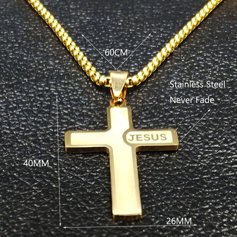 Colar Corrente Cruz Crucifixo "Jesus" - Dom Conrado
