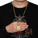 Colar Corrente Dourada Masculina Católica em Aço Titânio - Dom Conrado