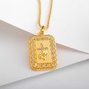 Colar Corrente Dourada Masculina Católica em Aço Titânio - Dom Conrado