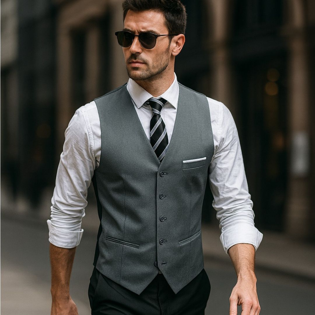 Colete Social Slim Masculino Oxford - Togoroki - Dom Conrado