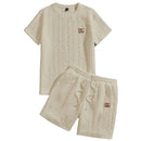 Conjunto Masculino Camisa e Shorts em Malha Texturizada - Minimalista - Dom Conrado