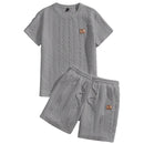 Conjunto Masculino Camisa e Shorts em Malha Texturizada - Minimalista - Dom Conrado