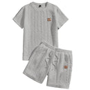 Conjunto Masculino Camisa e Shorts em Malha Texturizada - Minimalista - Dom Conrado