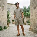 Conjunto Masculino Camisa e Shorts em Malha Texturizada - Minimalista - Dom Conrado