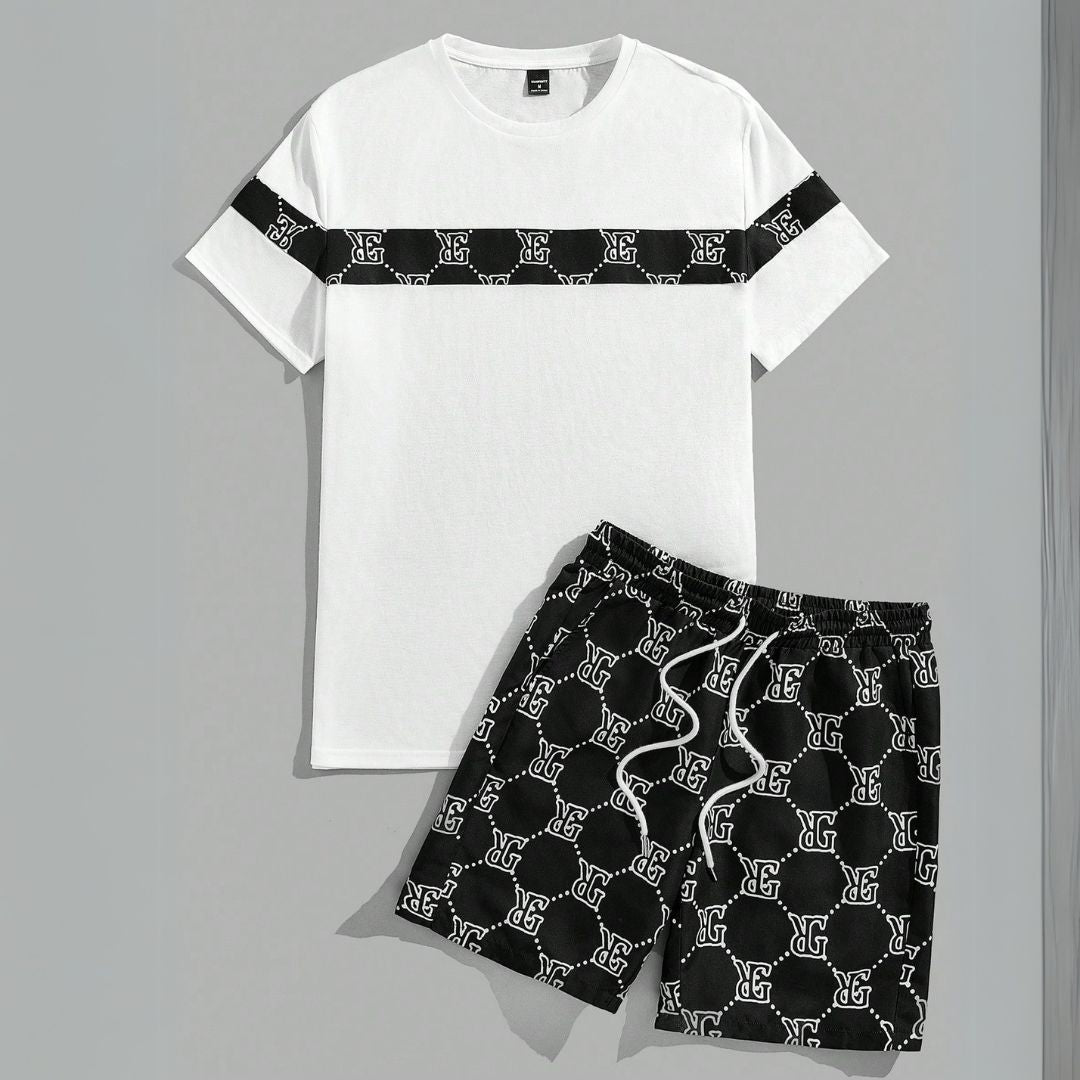 Conjunto de Camiseta e Shorts Masculino de Manga Curta - Barnes