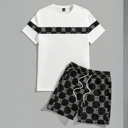 Conjunto de Camiseta e Shorts Masculino de Manga Curta - Barnes