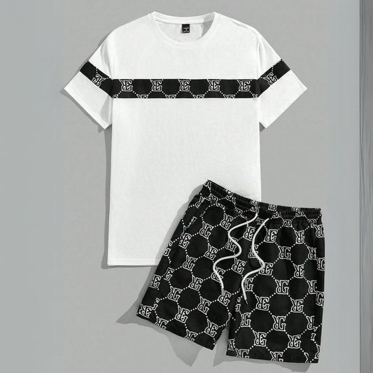 Conjunto de Camiseta e Shorts Masculino de Manga Curta - Barnes