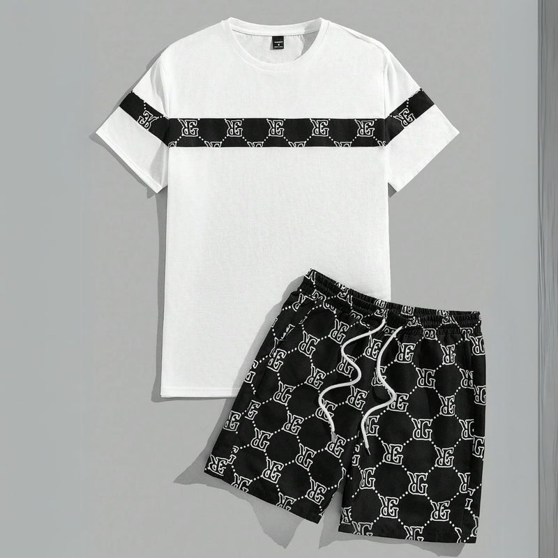 Conjunto de Camiseta e Shorts Masculino de Manga Curta - Barnes