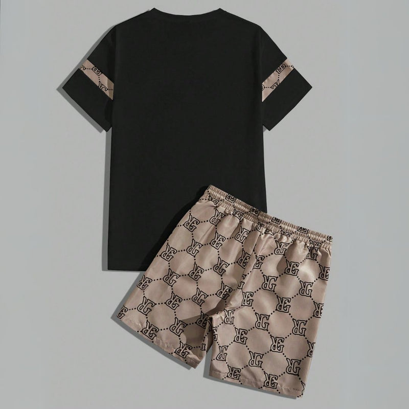 Conjunto de Camiseta e Shorts Masculino de Manga Curta - Barnes