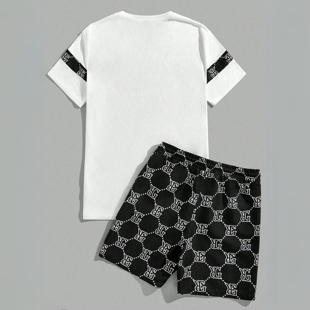 Conjunto de Camiseta e Shorts Masculino de Manga Curta - Barnes