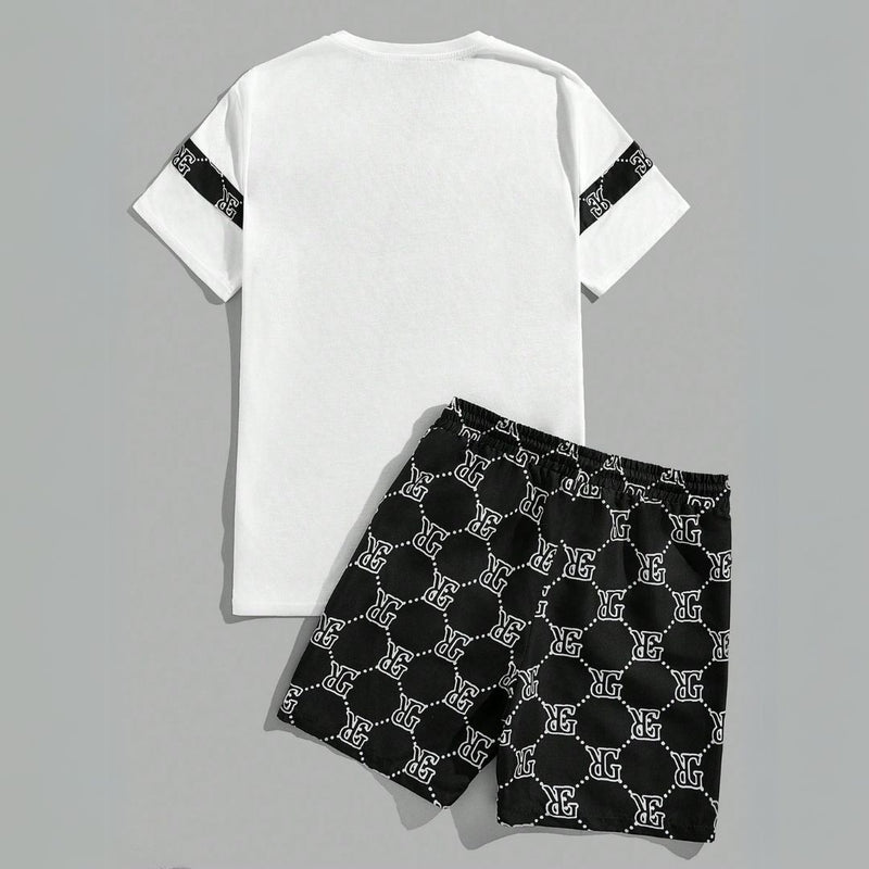 Conjunto de Camiseta e Shorts Masculino de Manga Curta - Barnes