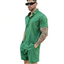 Conjunto Masculino - Camisa e Short Liso - Dom Conrado